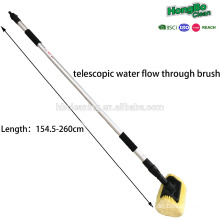 water flow car brush with telescopic flow-through brush car wash brush